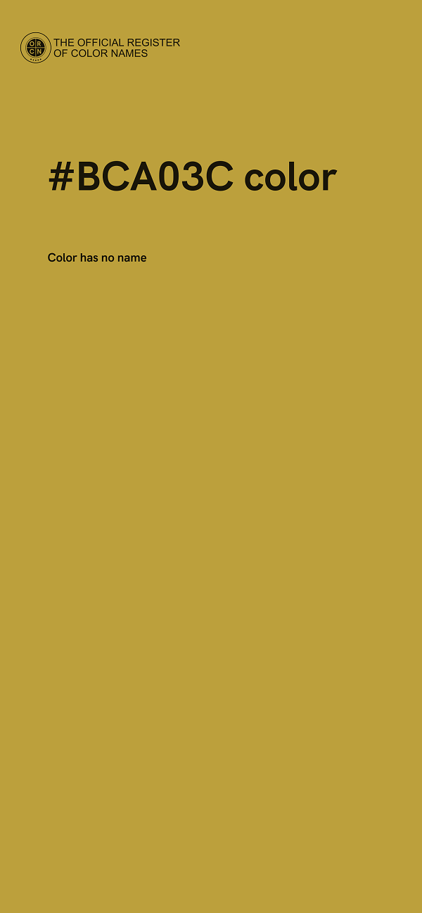 #BCA03C color image