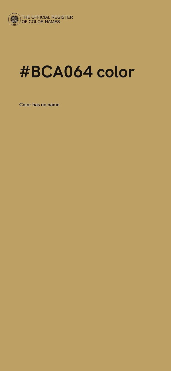 #BCA064 color image