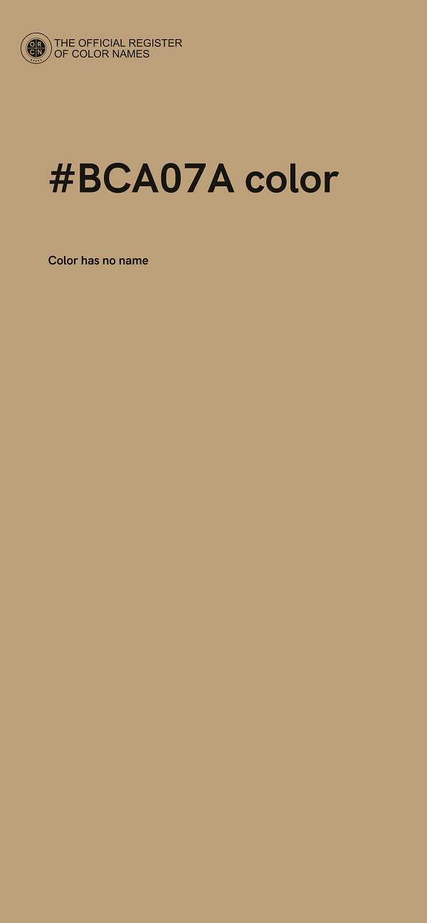 #BCA07A color image