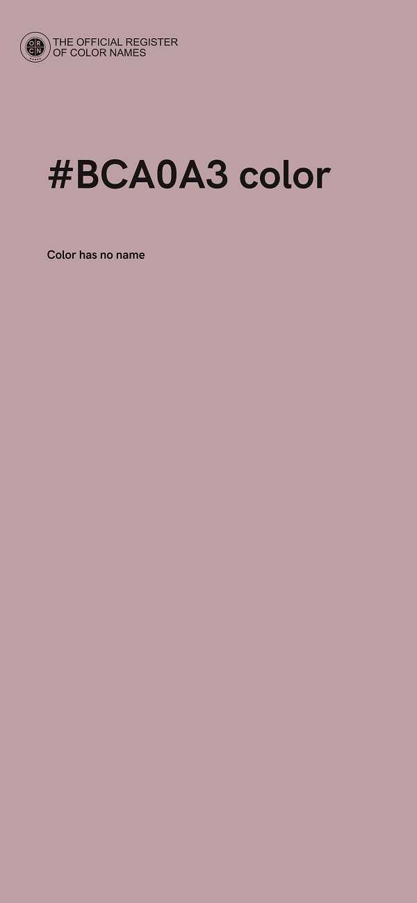 #BCA0A3 color image
