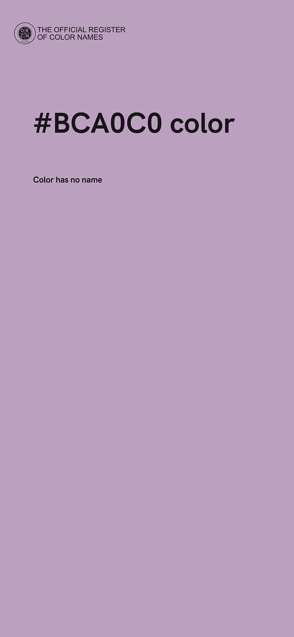 #BCA0C0 color image