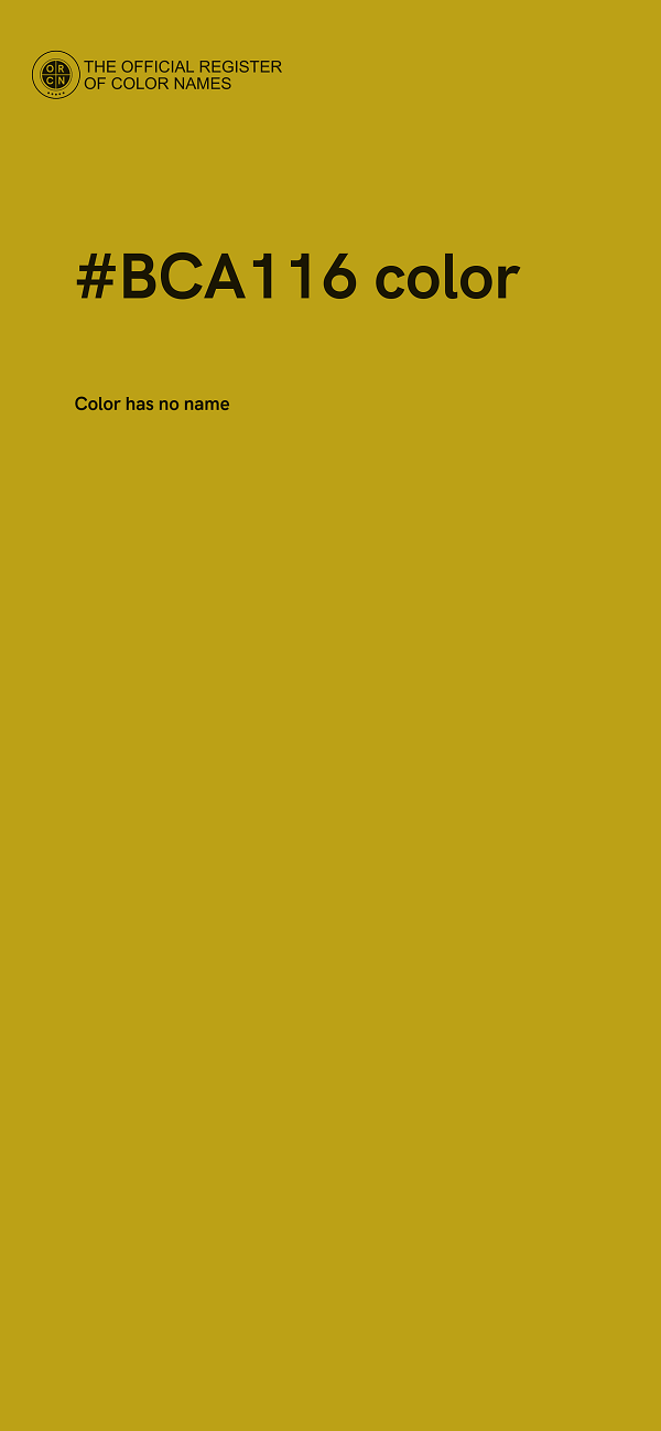 #BCA116 color image