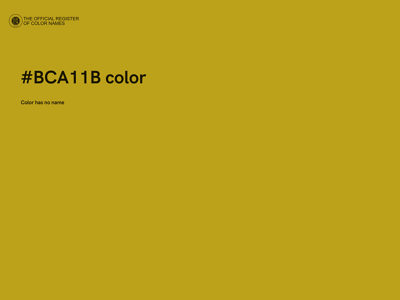 #BCA11B color image