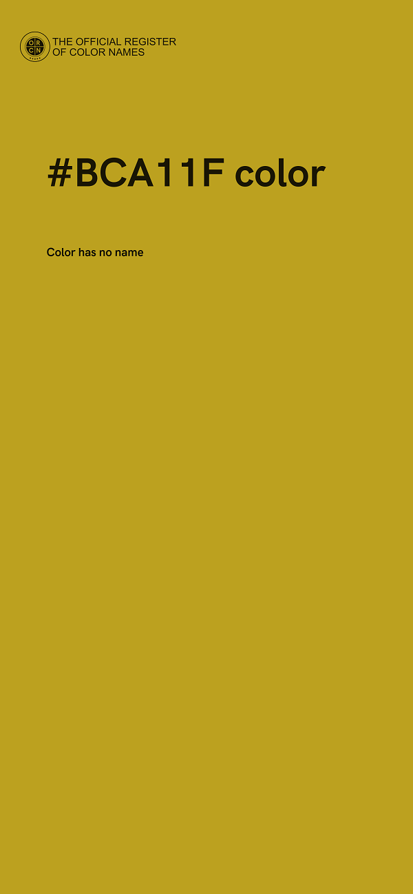 #BCA11F color image