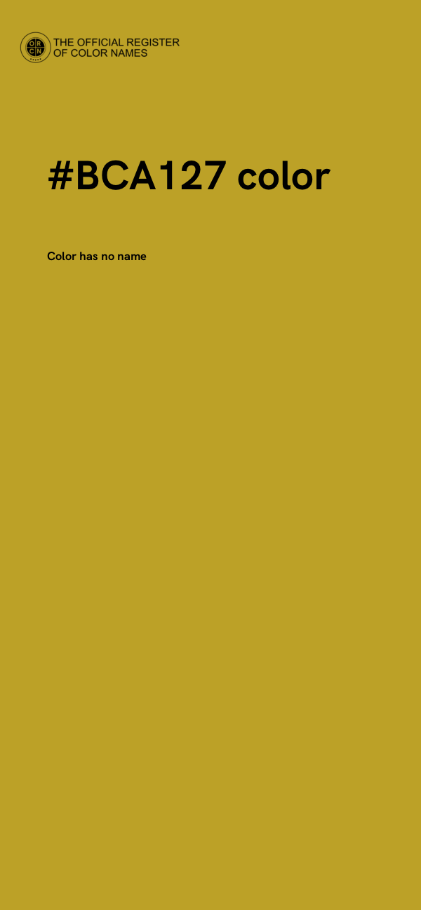 #BCA127 color image
