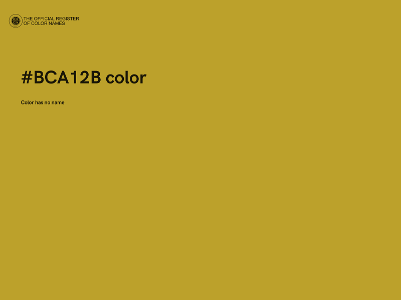 #BCA12B color image