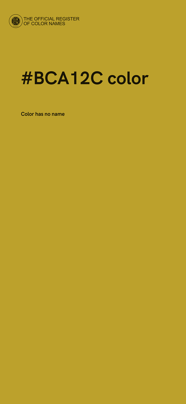 #BCA12C color image