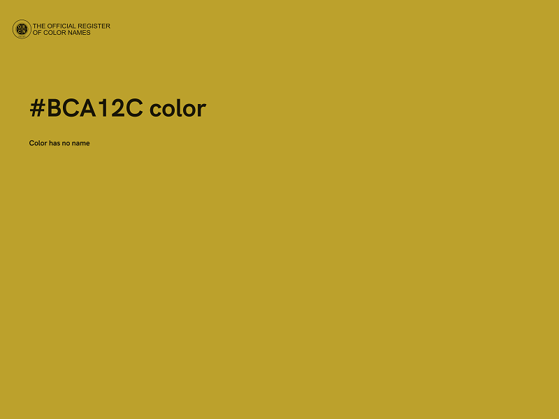 #BCA12C color image