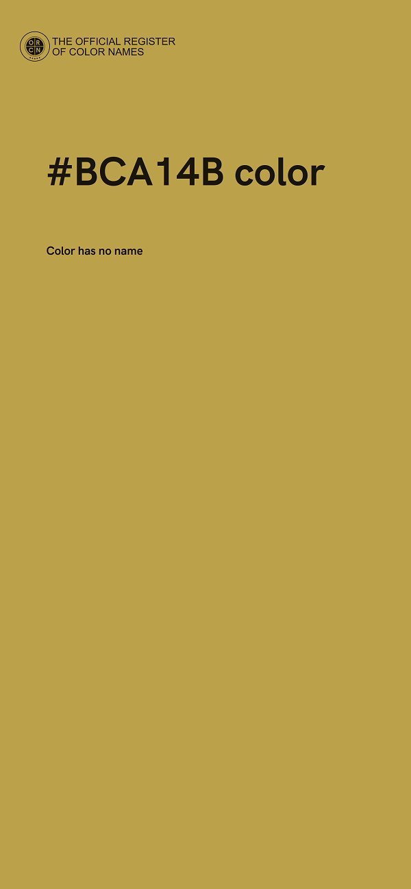 #BCA14B color image