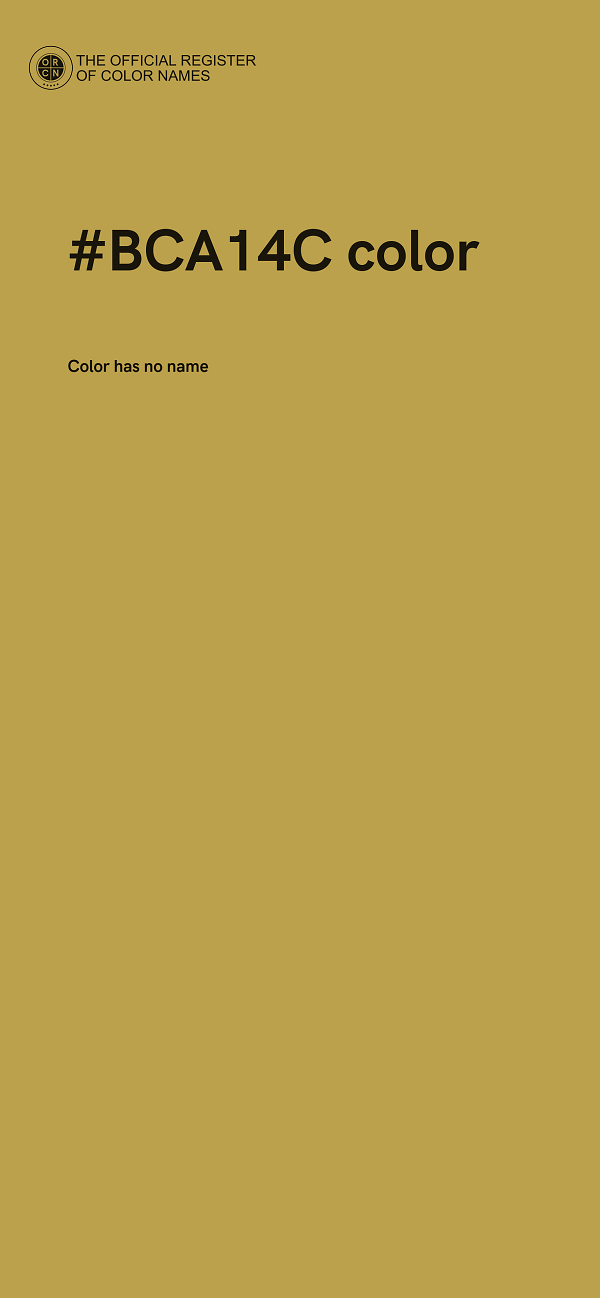 #BCA14C color image