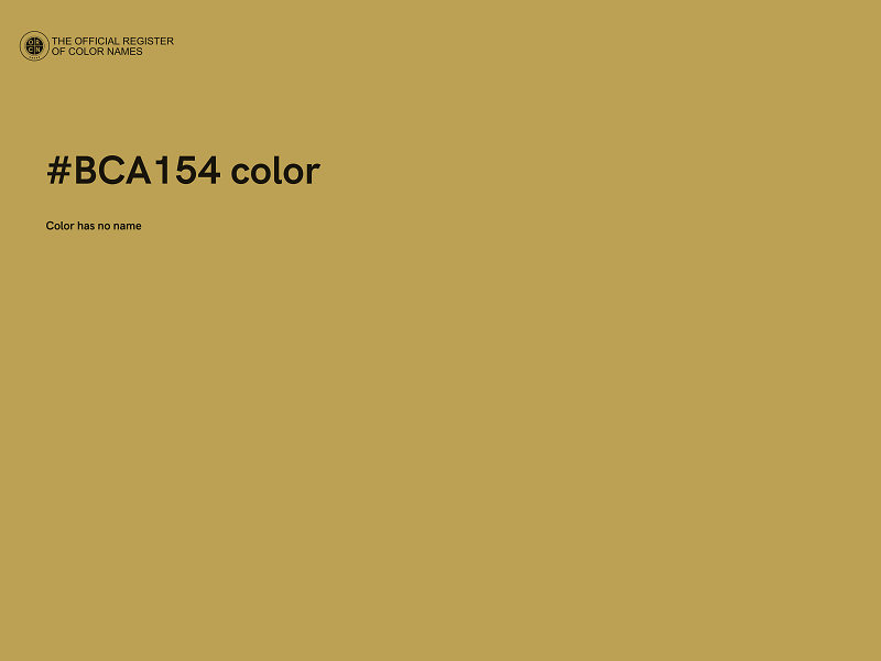 #BCA154 color image