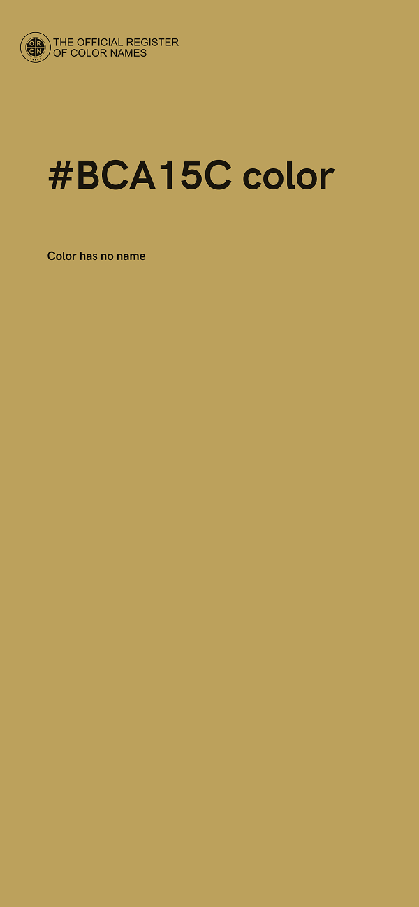 #BCA15C color image