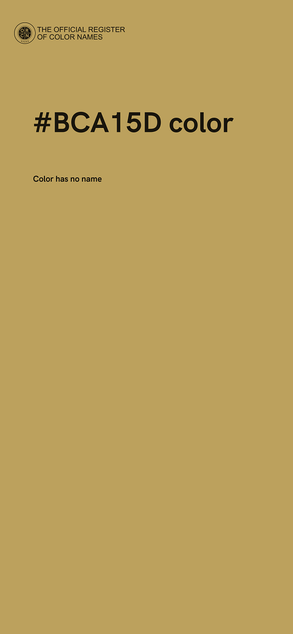 #BCA15D color image
