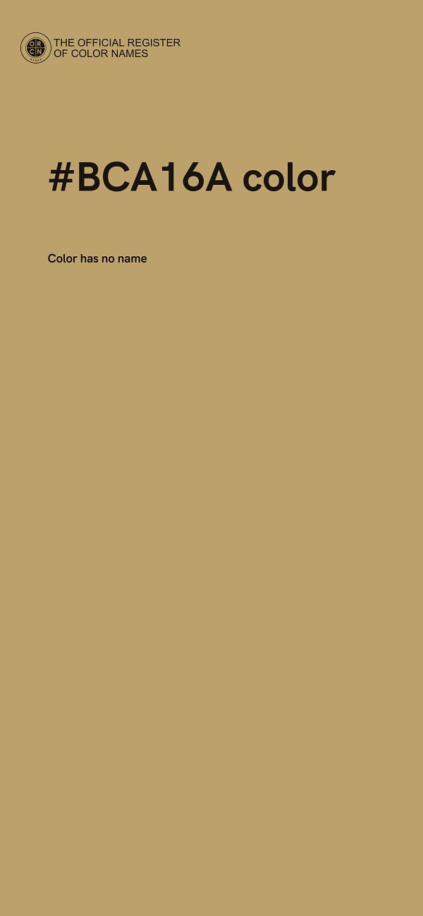 #BCA16A color image
