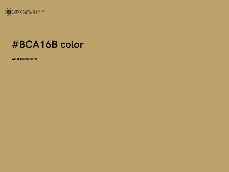 #BCA16B color image