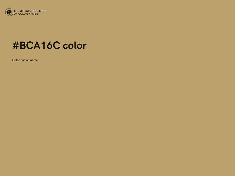 #BCA16C color image