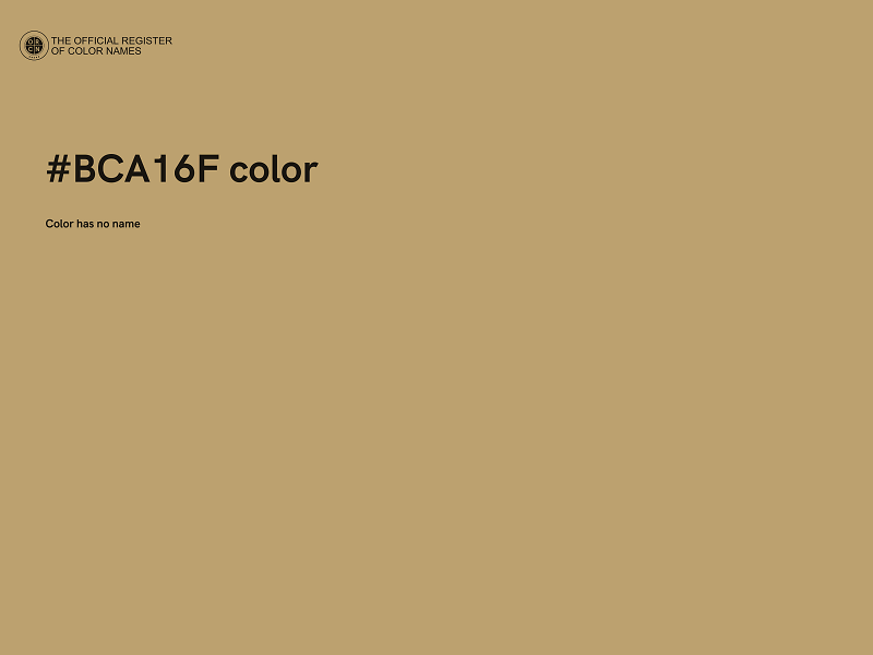 #BCA16F color image