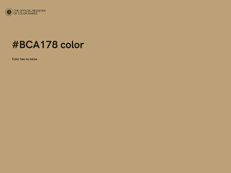 #BCA178 color image