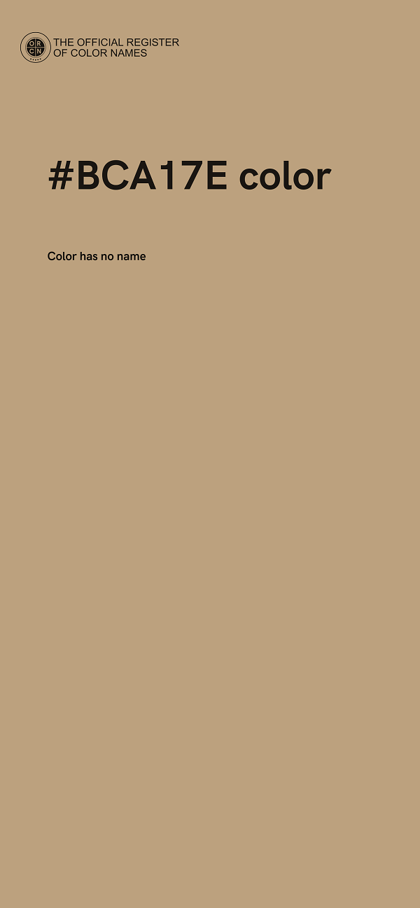 #BCA17E color image