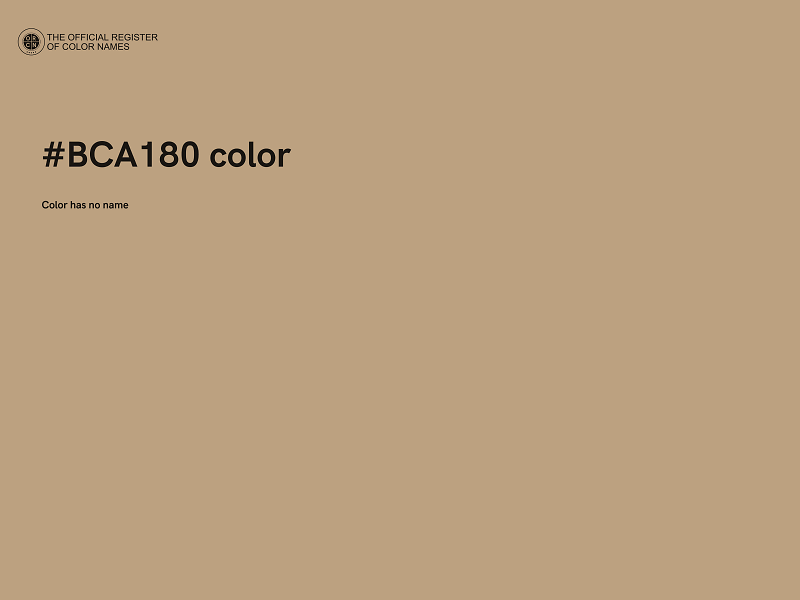 #BCA180 color image