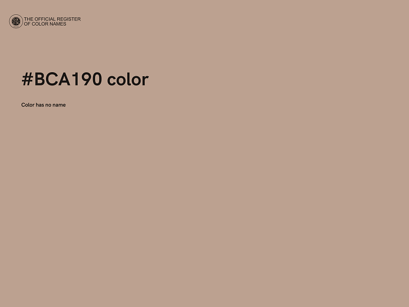 #BCA190 color image