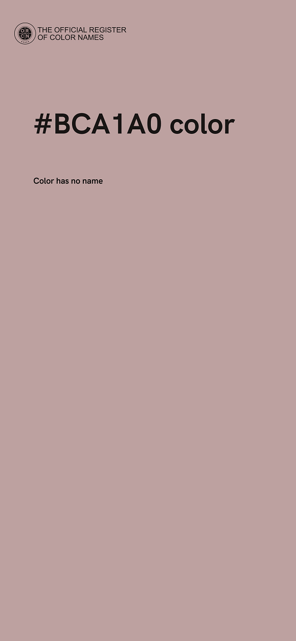 #BCA1A0 color image