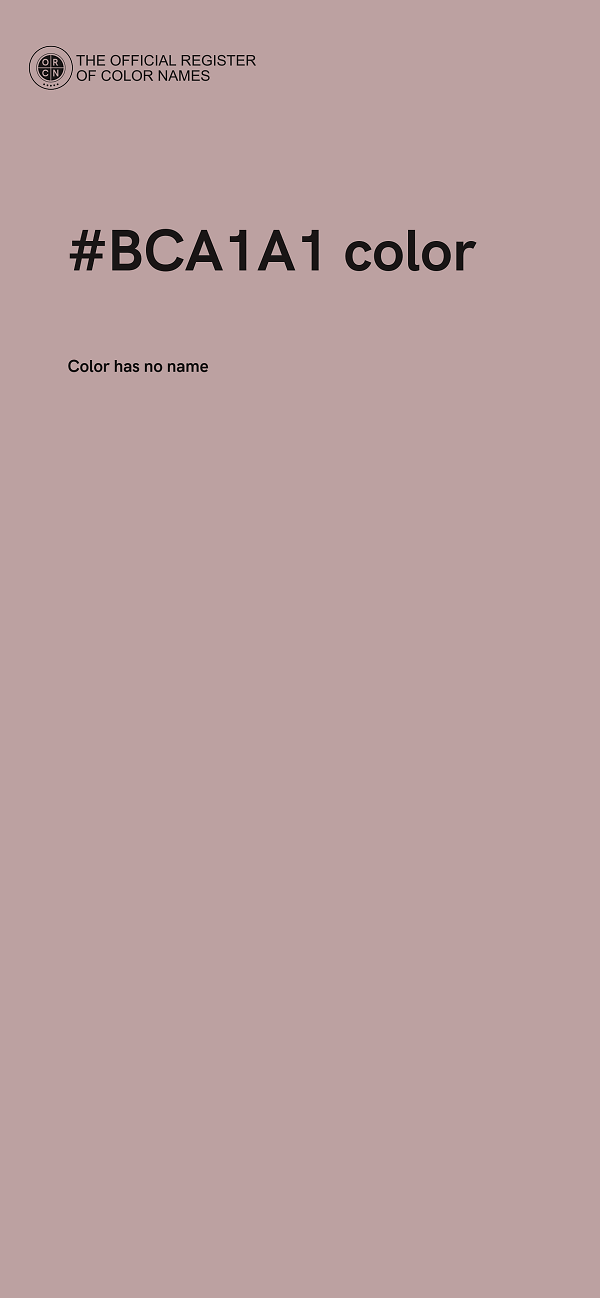 #BCA1A1 color image