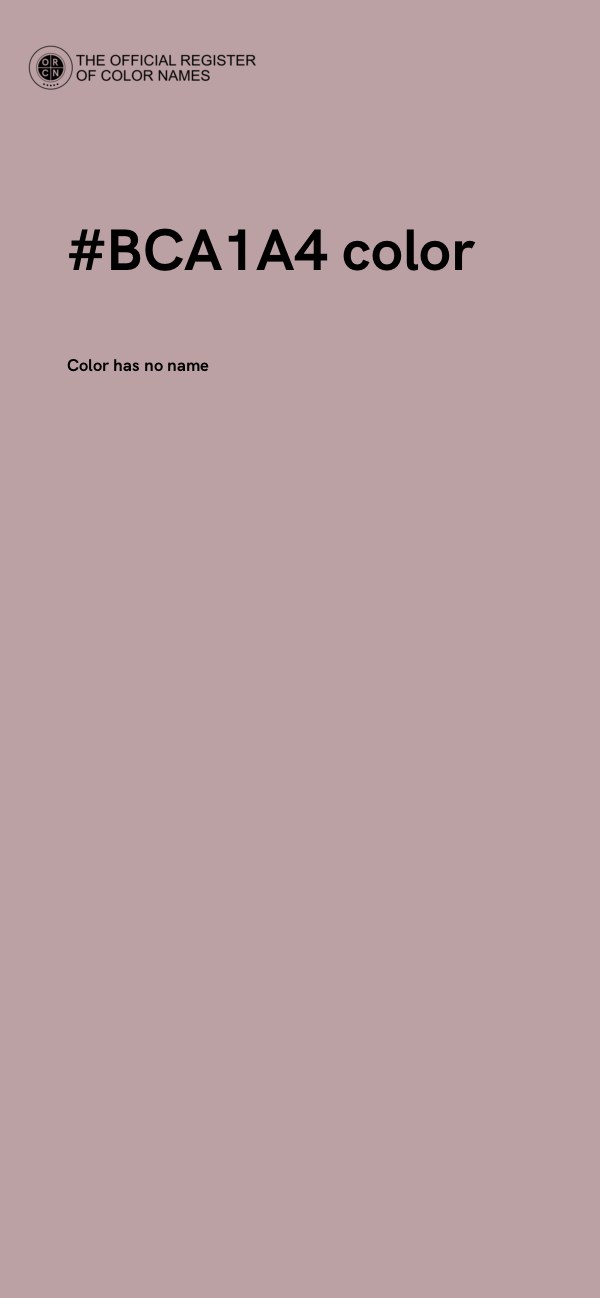 #BCA1A4 color image