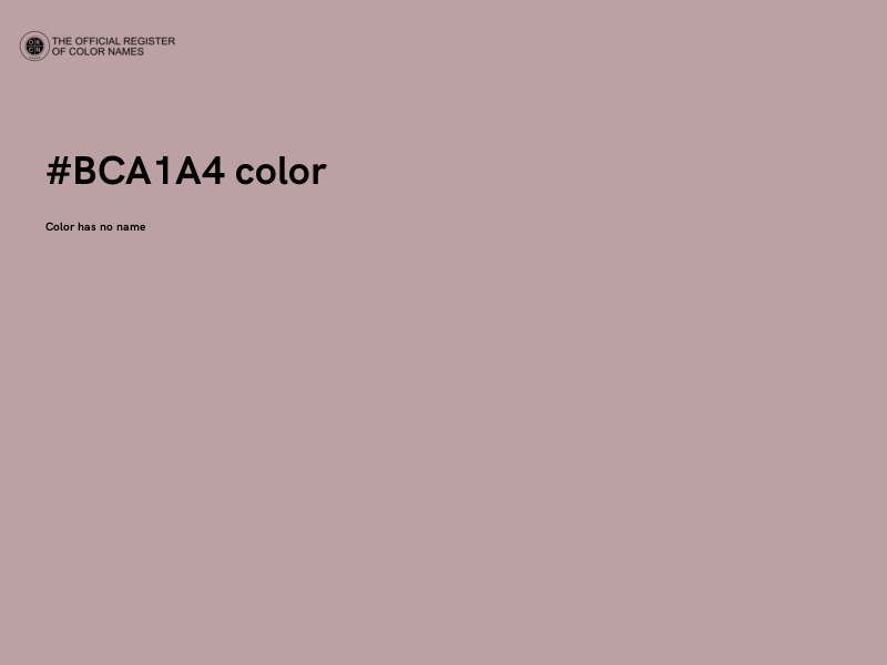 #BCA1A4 color image