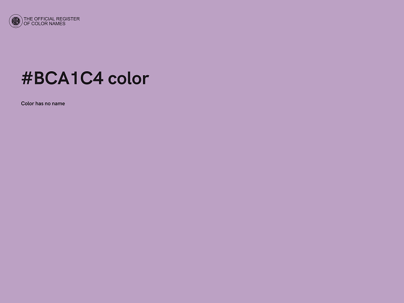 #BCA1C4 color image