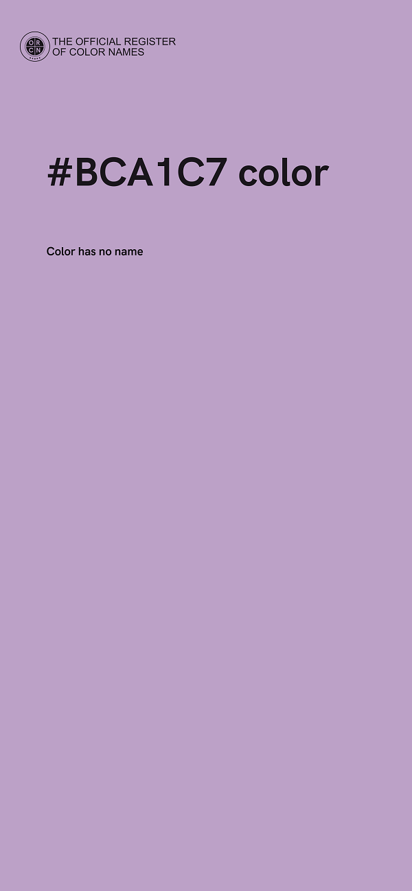 #BCA1C7 color image