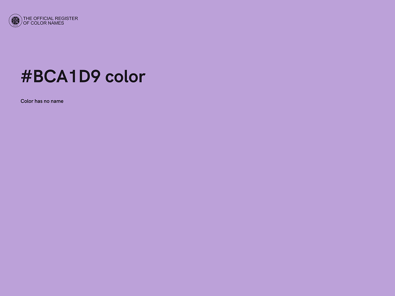 #BCA1D9 color image