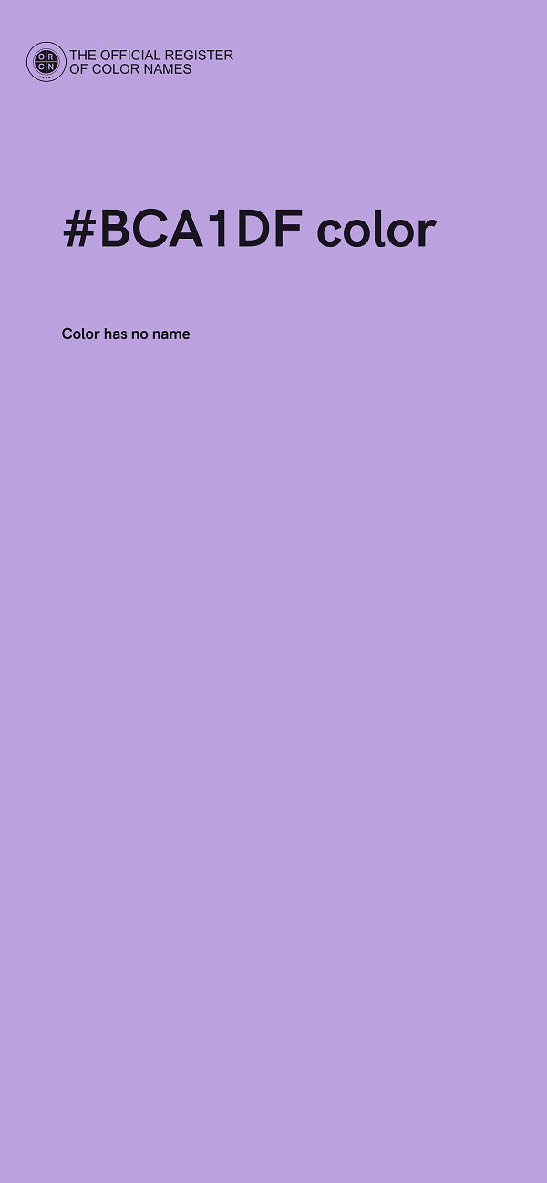 #BCA1DF color image