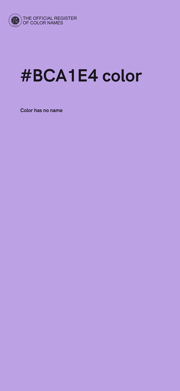 #BCA1E4 color image