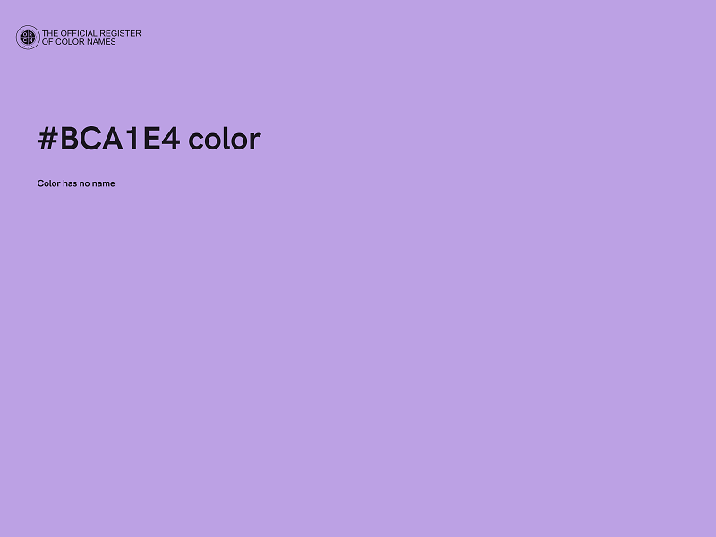 #BCA1E4 color image