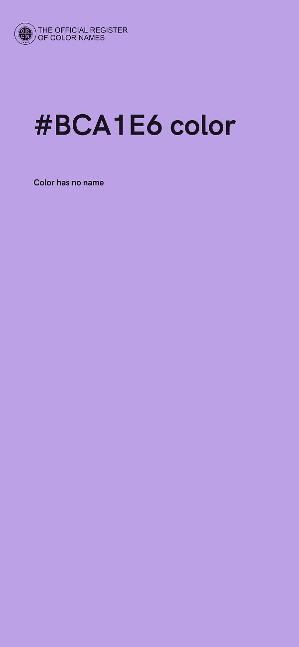 #BCA1E6 color image