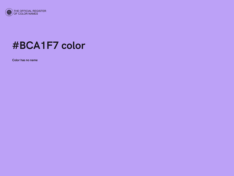 #BCA1F7 color image