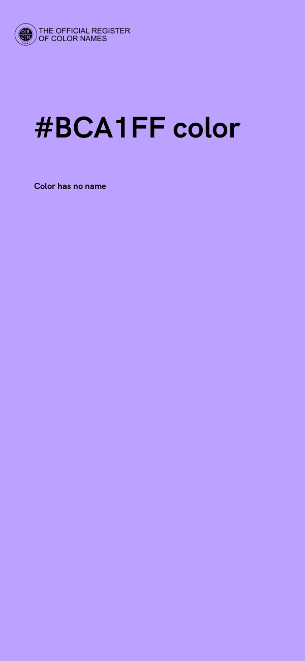 #BCA1FF color image