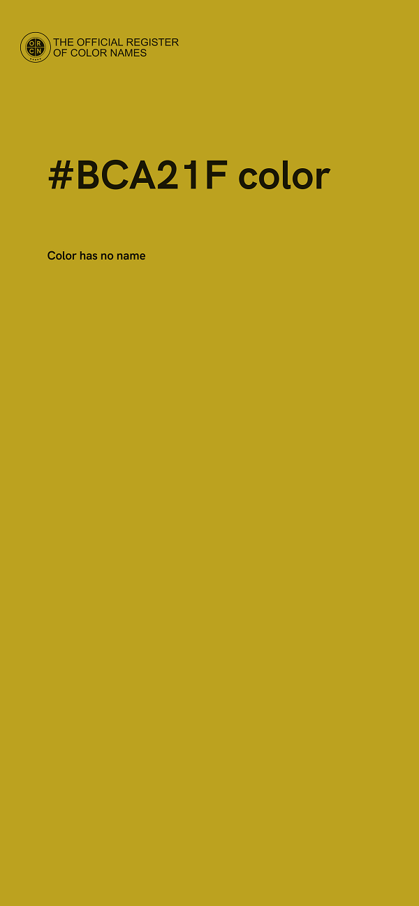 #BCA21F color image