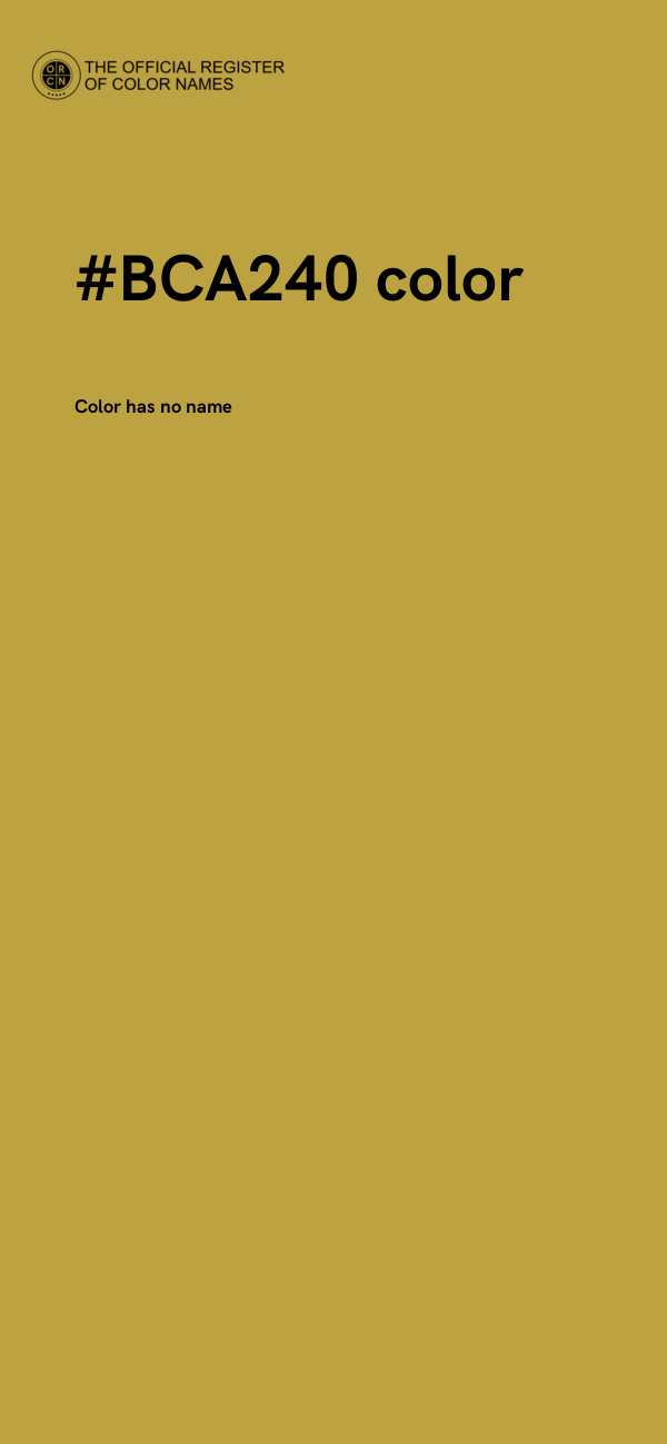 #BCA240 color image