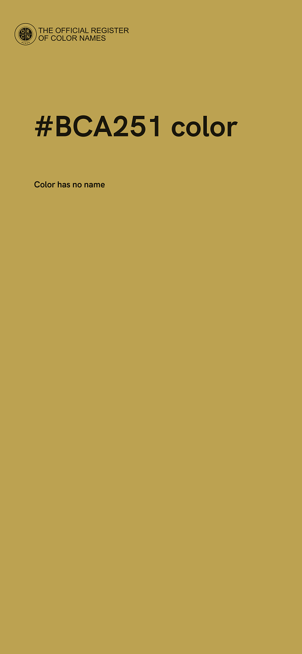 #BCA251 color image