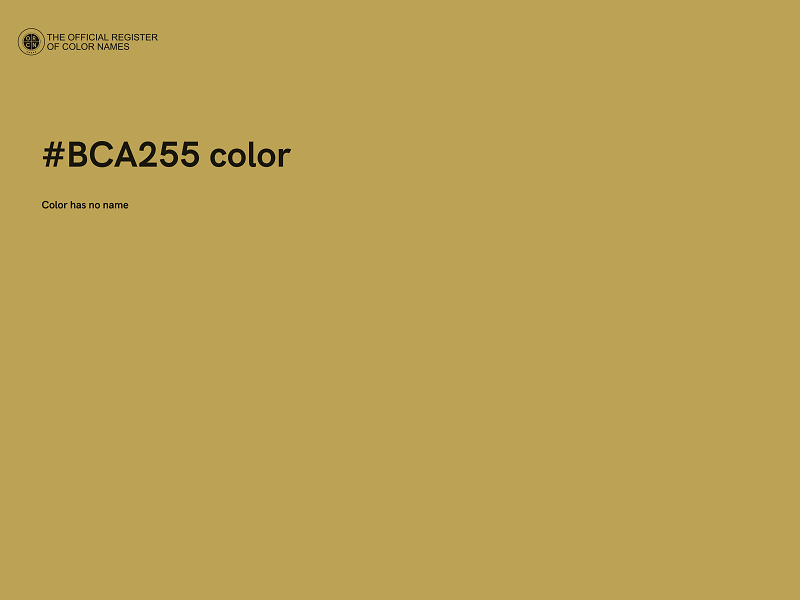 #BCA255 color image