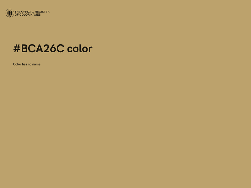 #BCA26C color image