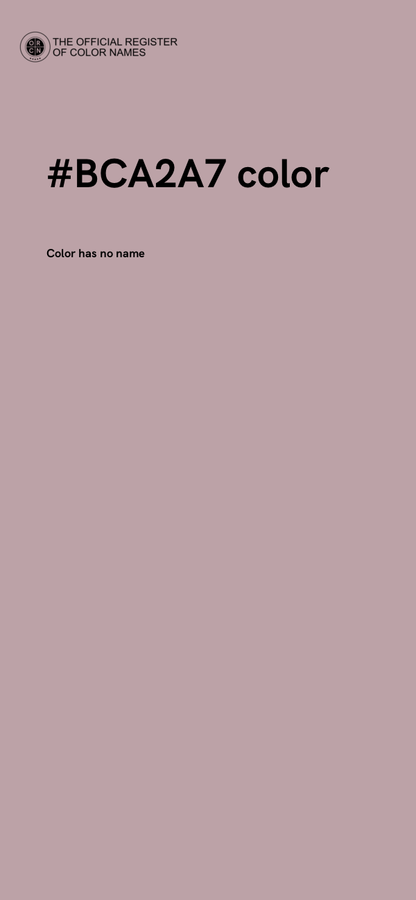 #BCA2A7 color image