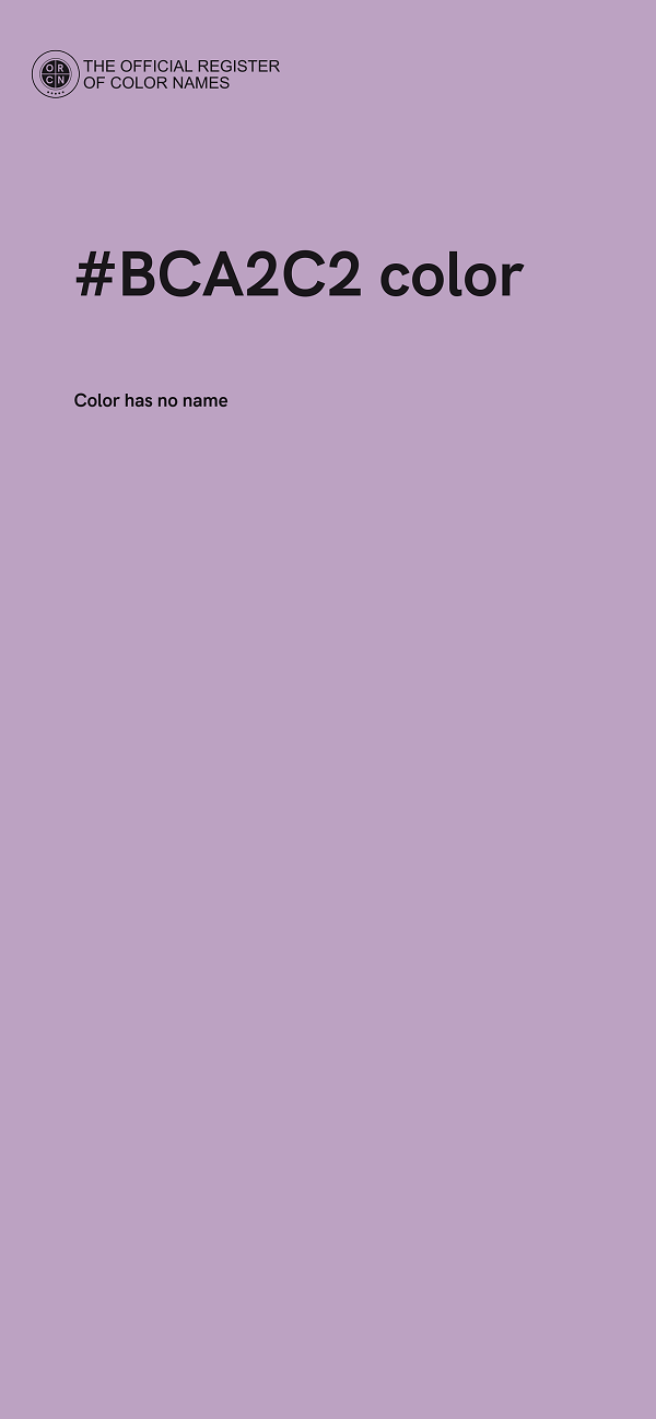 #BCA2C2 color image
