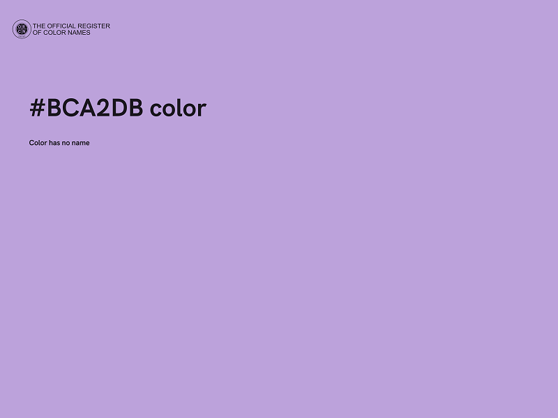 #BCA2DB color image