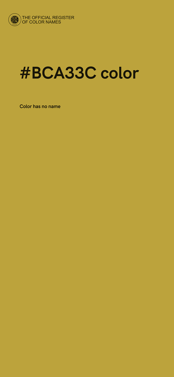 #BCA33C color image