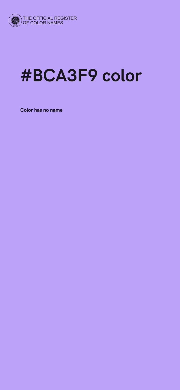 #BCA3F9 color image