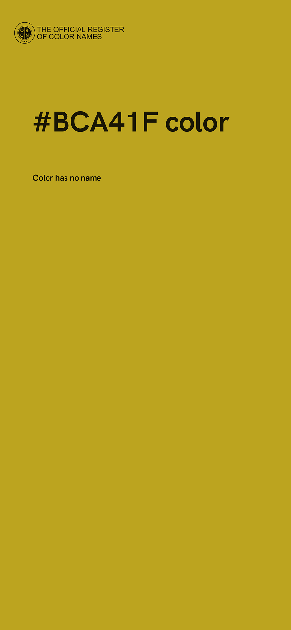 #BCA41F color image