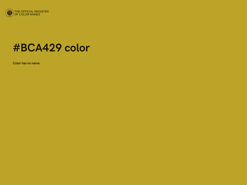 #BCA429 color image